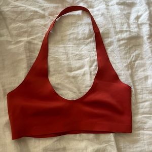 Free people burnt orange halter bralette